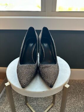 Michael Kors Glitter Pointed-Toe Pumps - Black